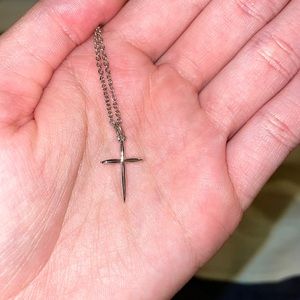 Dainty Silver Cross Necklace